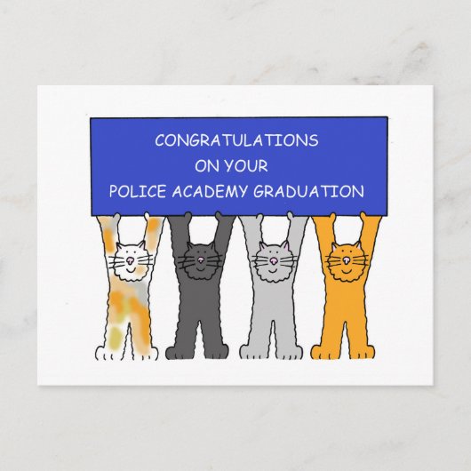 Politieacademie Afstuderen felicitaties Briefkaart (Voorkant)