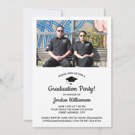 Politieacademie Afstuderen fotograaf Kaart (Achterkant)