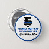 Politieacademie Afstuderen gepersonaliseerd Afstud Ronde Button 5,7 Cm (Voorkant /achterkant)
