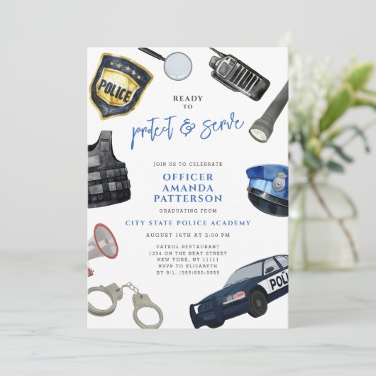 Politieacademie Afstuderen Kaart (Staand voorkant)