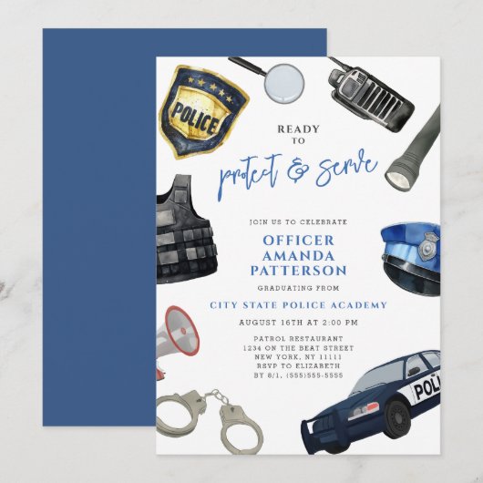 Politieacademie Afstuderen Kaart (Voorkant / Achterkant)