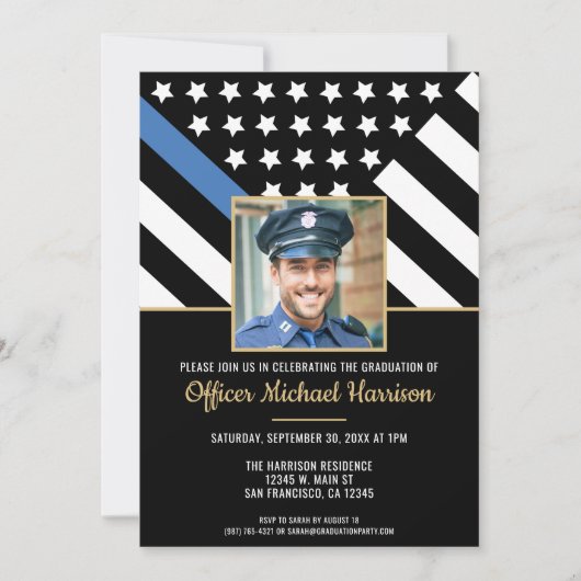 Politieacademie Afstuderen Rechtshandhaving Foto Kaart (Voorkant)