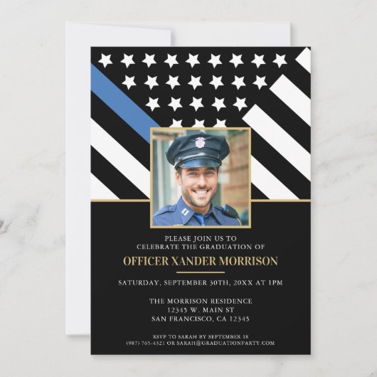 Politieacademie Afstuderen Rechtshandhaving Foto Kaart (Voorkant)