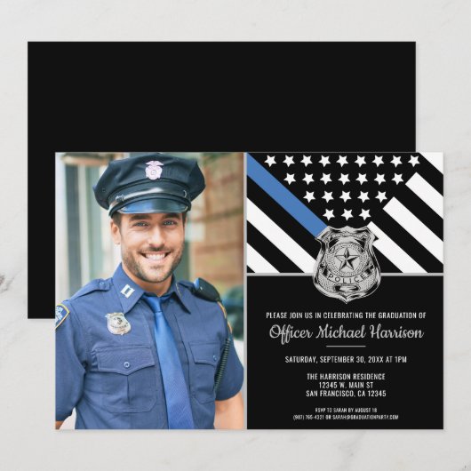 Politieacademie Afstuderen Rechtshandhaving Foto Kaart (Voorkant / Achterkant)