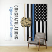 Politieacademie Afstuderen Thin Blue Line Party Wandkleed (In Situ (horizontaal))