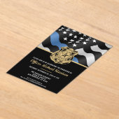 Politieacademie Afstuderen wetshandhavingsvlag Acryl Uitnodigingen (Laagn)