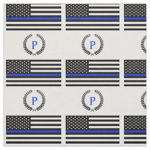 Politieacademie Amerikaanse vlag Aangepast logo Stof