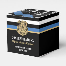 Politieacademie feliciteert afstudeerfeest bedankdoosjes