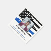 Politieacademie Foto Thin Blue Line Servet (Hoek)