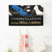 Politieacademie Gold Thin Blue Line Spandoek (Insitu)