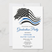 Politieacademie Thin Blue Line Flag Kaart (Voorkant)