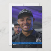 Politieacademie Thin Blue Line Flag Kaart (Achterkant)