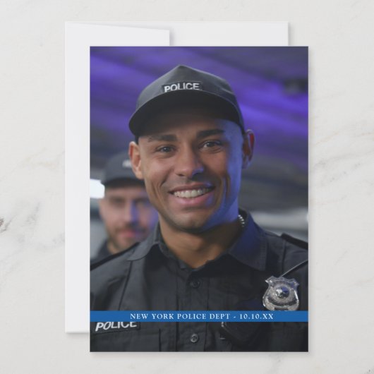 Politieacademie Thin Blue Line Flag Kaart (Achterkant)