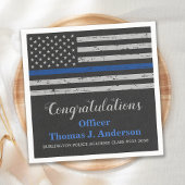 Politieacademie Thin Blue Line Flag Napkin Servet