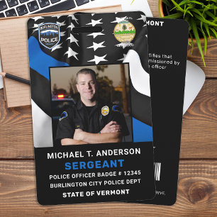 Politieafdeling Aangepaste Logo Foto Agent ID Badge
