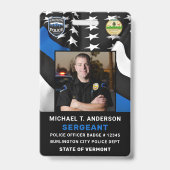 Politieafdeling Aangepaste Logo Foto Agent ID Badge (Voorkant)