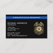 Politieafdeling Douane Logo Blue Law Enforcement Visitekaartje (Voorkant)