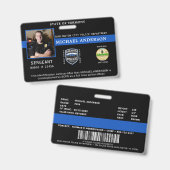 Politieafdeling Foto Professionele Officier ID Badge (Voor- en achterkant)