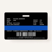 Politieafdeling Gepersonaliseerde foto Officer ID Badge (Achterkant)