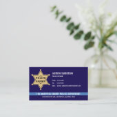 Politieafdeling Handhaving Sheriff Badge Visitekaartje (Staand voorkant)