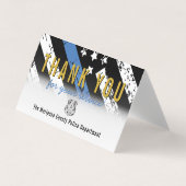Politieafdeling Thin Blue Line Dank u Visitekaartje (Voorkant)