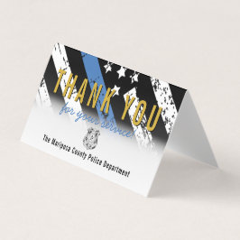 Politieafdeling Thin Blue Line Dank u Visitekaartje
