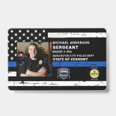 Politieagent Aangepaste foto Rechtshandhaving ID Badge (Front)