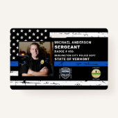 Politieagent Aangepaste foto Rechtshandhaving ID Badge (Voorkant)