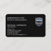 Politieagent — Aangepaste Logo — Handhaving Visitekaartje (Voorkant)