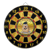 Politieagent aardappelen met blauw pet dartbord (Voorkant)