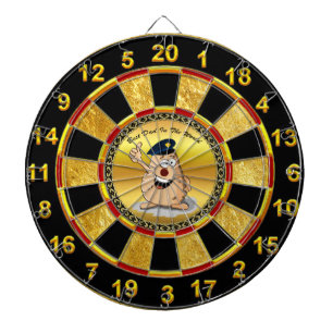 Politieagent aardappelen met blauw pet dartbord