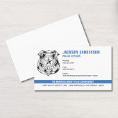 Politieagent Afdeling Logo Wetshandhaving Visitekaartje