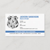 Politieagent Afdeling Logo Wetshandhaving Visitekaartje (Voorkant)