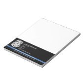 Politieagent Afdeling Rechtshandhaving Logo Notitieblok (Linkerzijde)