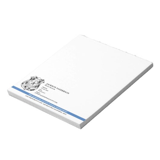 Politieagent Afdeling Rechtshandhaving Logo Notitieblok (Linkerzijde)