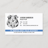 Politieagent Afdeling Rechtshandhaving Logo Visitekaartje (Voorkant)