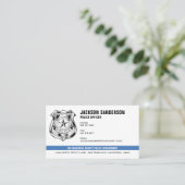 Politieagent Afdeling Rechtshandhaving Logo Visitekaartje (Staand voorkant)