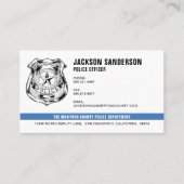 Politieagent Afdeling Rechtshandhaving Logo Visitekaartje (Voorkant)