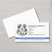 Politieagent Afdeling Rechtshandhaving Logo Visitekaartje