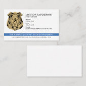 Politieagent Afdeling Rechtshandhaving Logo Visitekaartje (Voorkant / Achterkant)