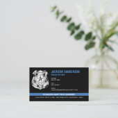 Politieagent Afdeling Rechtshandhaving Logo Visitekaartje (Staand voorkant)