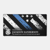 Politieagent afdeling Thin Blue Line Logo Bureaumat (Voorkant)