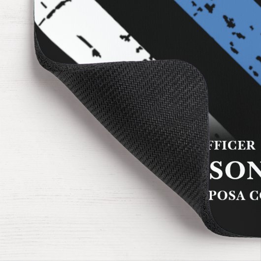 Politieagent afdeling Thin Blue Line Logo Muismat (Hoek)