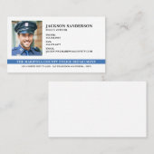 Politieagent afdeling wetshandhaving Foto Visitekaartje (Voorkant / Achterkant)