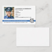 Politieagent afdeling wetshandhaving Foto Visitekaartje (Voorkant / Achterkant)