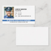 Politieagent afdeling wetshandhaving Foto Visitekaartje (Voorkant / Achterkant)