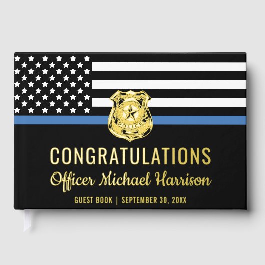 Politieagent Afstuderen Law Enforcement Academy Gastenboek (Voorkant)