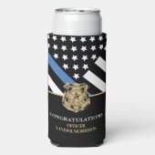 Politieagent Afstuderen Law Enforcement Academy Seltzer Blikjeskoeler (Seltzer Achterkant)