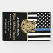 Politieagent Afstuderen Law Enforcement Academy Spandoek (Horizontaal)