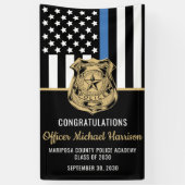 Politieagent Afstuderen Law Enforcement Academy Spandoek (Verticaal)